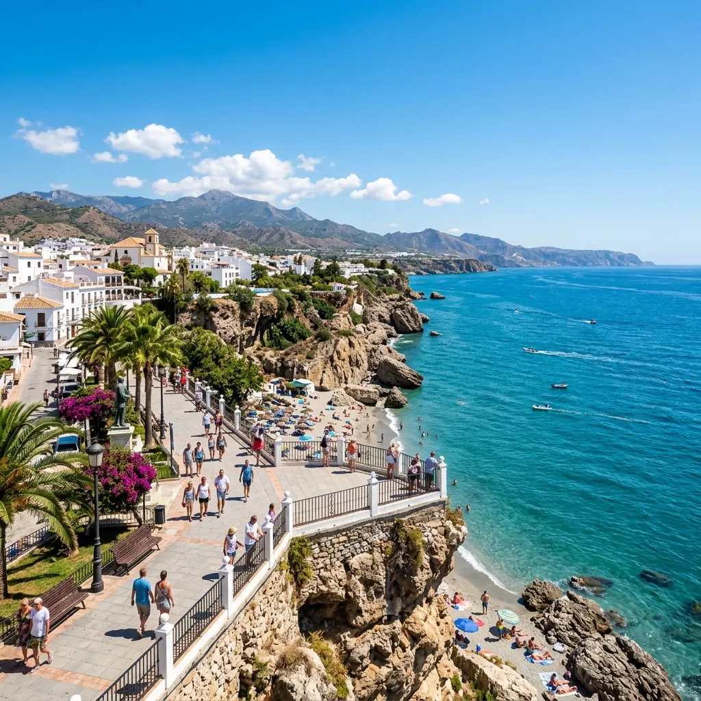 Nerja what to do see eat — Balcon de Europa beaches caves