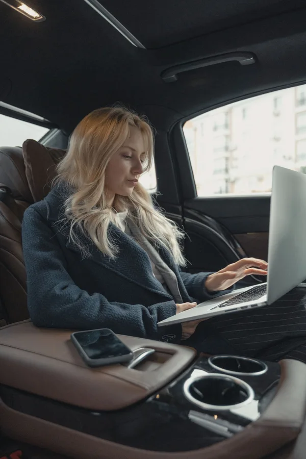 Malaga business transfer passenger luxury car backseat corporate service