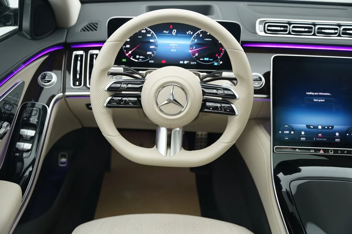 Malaga S-Class transfer interior high-tech digital cabin executive luxury