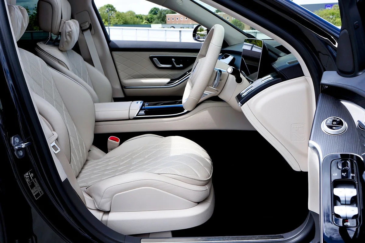 Malaga VIP transfer Mercedes S-Class interior passenger view private luxury